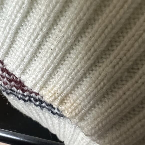 Trent Vintage Fair Isle Cable Knit Sweater Size Medium Cream Size Medium Acrylic - Picture 10 of 12